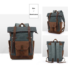 Vintage Oil Wax Waterproof Canvas Traveling Bag