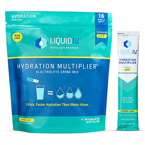 Liquid I.V. Hydration Multiplier Lemon Lime Electrolyte Drink Mix Sticks