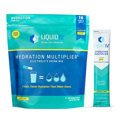 Liquid I.V. Hydration Multiplier Lemon Lime Electrolyte Drink Mix Sticks