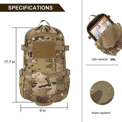 Tactical MOLLE Rucksack – Durable Outdoor Backpack