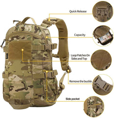 Tactical MOLLE Rucksack – Durable Outdoor Backpack