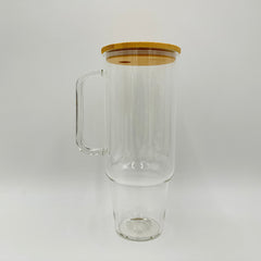 Hailey Brook Sublimation Glass Tumbler Bamboo Lid Straw 40oz 32oz