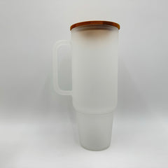 Hailey Brook Sublimation Glass Tumbler Bamboo Lid Straw 40oz 32oz