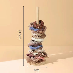 Bamboo Paper Towel Holder Wooden Countertop Kitchen Bathroom Organizer Stand