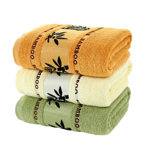 Bamboo Fiber Bath Towel Set Soft Absorbent Luxury Bathroom Towels
