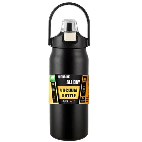 304 Stainless Steel Thermal Mug – Portable Vacuum Insulated Tumbler for Hot & Cold Drinks, Sports Water Bottle with Straw