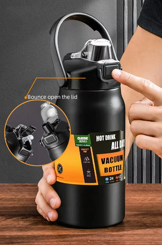 304 Stainless Steel Thermal Mug – Portable Vacuum Insulated Tumbler for Hot & Cold Drinks, Sports Water Bottle with Straw