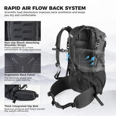 Large-capacity Hiking Backpack, Outdoor Lightweight & Waterproof Daypack, 30-35L