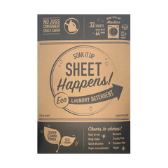 SHEET HAPPENS Eco Laundry Detergent Sheets 64 Loads