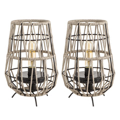 Set of 2 Solar Lantern Outdoor Table Lamp Outside Hanging Solar Lights